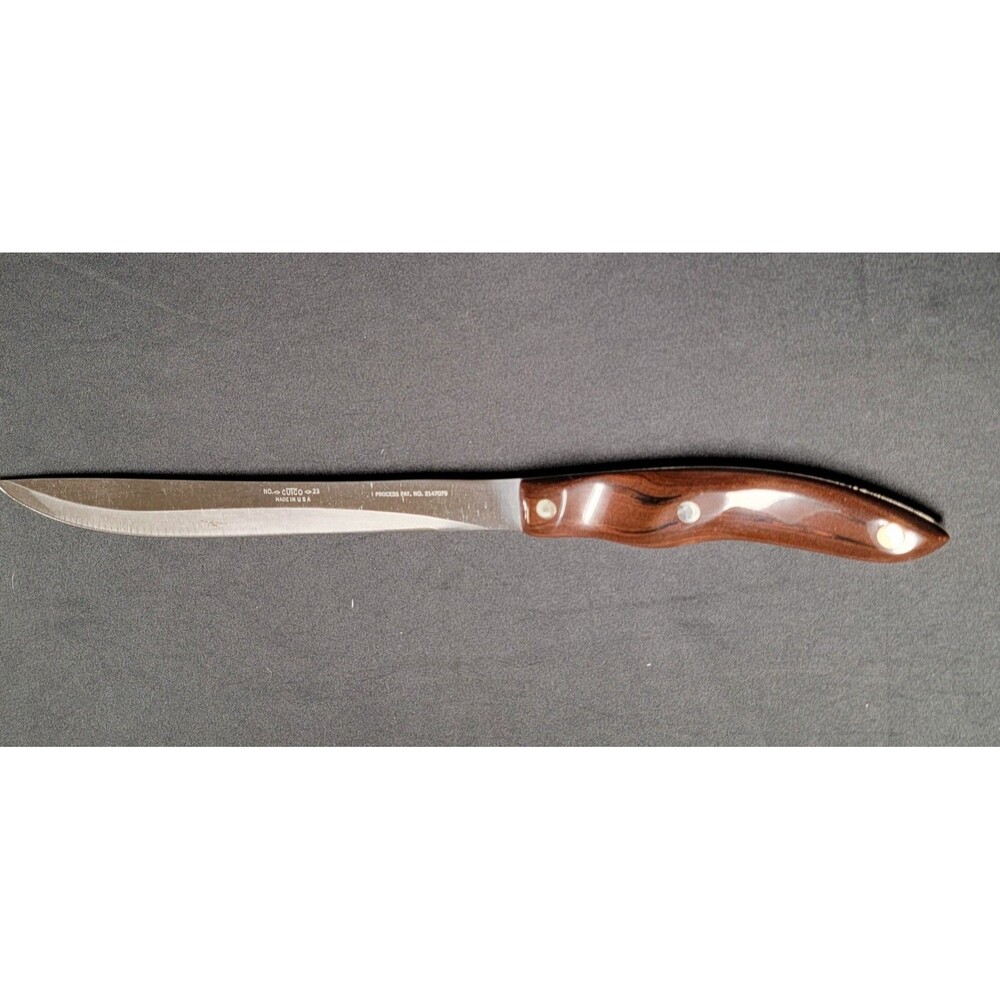 CUTCO 23 Carver Knife 9" Sharp Factory Fresh Classic Brown Marble Handle 1023